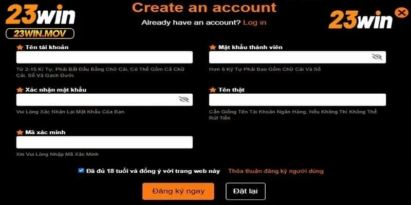 Chuẩn bị trước khi đăng ký