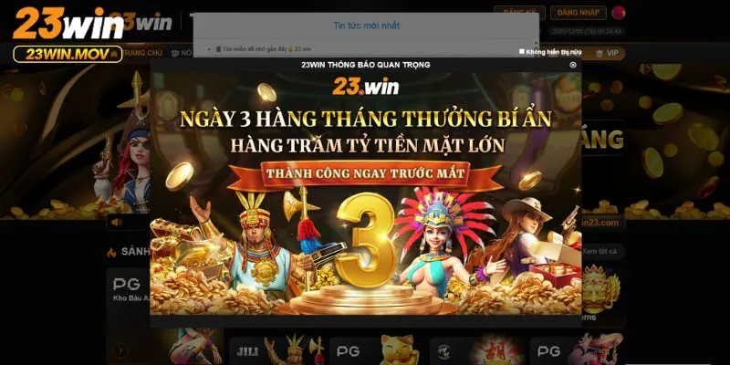 23win 34 Khuyến mãi siêu bùng nổ cùng 23win năm 2025